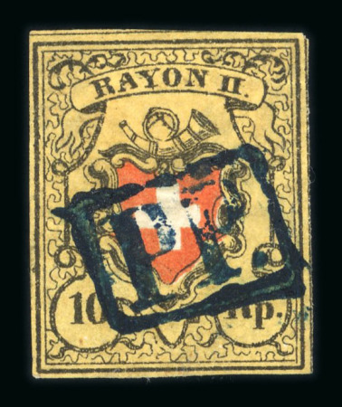 Stamp of Switzerland / Schweiz » Rayonmarken » Rayon II, gelb, ohne Kreuzeinfassung (STEIN A 2) 1850, Rayon II, Type 23 des Steins A2-LU