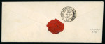 Stamp of Switzerland / Schweiz » Vorphilatelie Schweiz Verwendung französischer Marken im Kanton Jura: 1849, Cérès 20Cts schwarz im waagerechten Paar auf Brief von Porrentruy (Kanton Jura) nach Chaumont