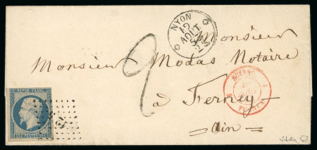 Stamp of Switzerland / Schweiz » Vorphilatelie 1853, Verwendung französischer Briefmarken im Kanton Waadt