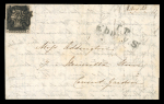 Stamp of Great Britain » 1840 1d Black and 1d Red plates 1a to 11 1841, Great Britain, 1d black  pl.1B, BA, incoming letter from Malta