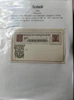 Stamp of Iceland » Iceland Collections 1879-1951, collection of postal stationary, postcards in album.