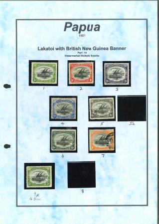 Stamp of Papua Collection: 1901-39, mint & used collection on pages