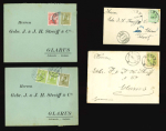 Stamp of Romania » Later Issues 1898–1914 Romania – Group of 16 commercial covers sent abroad, each bearing different postal rates and frankings