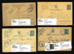 Stamp of Romania » Later Issues 1941-1944 Romania WW2: group of 6 military different stationery cards sent by soldiers located in Bessarabia, Ukraine, Transnistria, Caucasus, Crimea