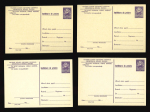 Stamp of Romania » Postal Stationery 1956 Group of 24 different acknowledgment stationery illustrated cards ("Advice of Delivery") II