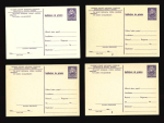 Stamp of Romania » Postal Stationery 1956 Group of 24 different acknowledgment stationery illustrated cards ("Advice of Delivery") II