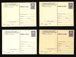Stamp of Romania » Postal Stationery 1956 Group of 24 different acknowledgment stationery illustrated cards ("Advice of Delivery") III