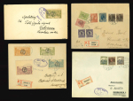 Stamp of Romania » Later Issues 1919/1920: Group of six  covers bearing Hungarian overprinted stamps