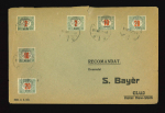 Stamp of Romania » Later Issues 1919/1920: Group of six  covers bearing Hungarian overprinted stamps