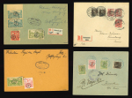 Stamp of Romania » Later Issues 1919/1920: Group of five covers bearing Hungarian & Romanian overprinted stamps