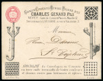 Stamp of Switzerland / Schweiz » Ganzsachen 1874, Tüblibrief 10 Rp. rot