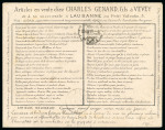 Stamp of Switzerland / Schweiz » Ganzsachen 1874, Tüblibrief 10 Rp. rot