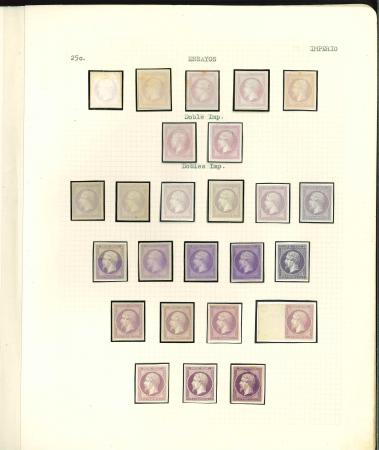 Stamp of Large Lots and Collections France, 1852-60, Old-time collection on the essais of Empire Franc. & a few Repub. Franc., (100 items)
