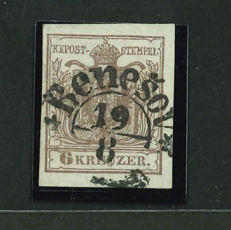 Stamp of Austria » Bohemia (Böhmen) Austria Österreich, Böhmen, 6Kr HP mit Halbkreisstempel BENESOV