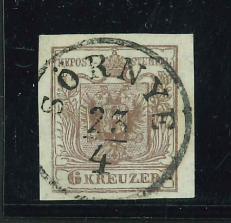 Stamp of Austria » Hungary (Ungarn) Austria, Österreich, Ungarn, 6Kr HP mit fast kpl. SÖRNYE