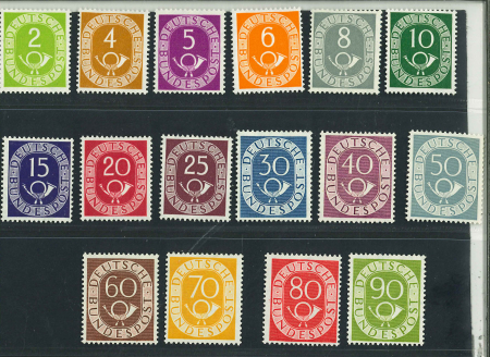 Stamp of Germany » German Federal Republic Germny Bundesrepublik, 1951, Posthornsatz postfr.