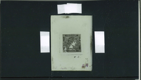 Stamp of Austria » Newspaper Stamps 1851 Austria, Österreich, 1851, Sperati, spiegelverkehrtes Glasträgerklichee Merkur bräunlichschwarz