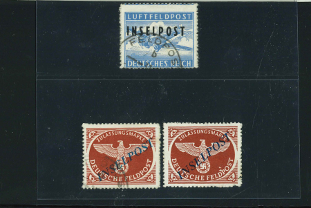 Stamp of Germany » Fieldpost WW II » Fieldpost WW II - Inselpost 1944, German Empire Deutsches Reich, Inselpost, small group Rhodes & Zagreb overprints