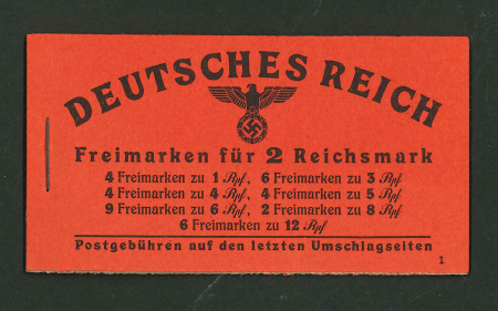 Stamp of Germany » German Empire 1941, German Empire, Hitler booklet MH Mi 49.3 (cover page: inside Van Dyke copy pencil)