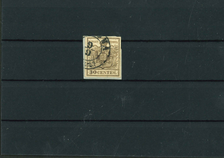 Stamp of Austria » Lombardy Venetia Austria, Österreich, 1850, 30C Veroneser Postfälschung graubraun gestplt. a. Restbrfstk., Pracht