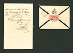 Stamp of Austria » Bohemia (Böhmen) Austria, Österreich, BÖHMEN, Trauerzierkuvert + Briefpapier ZDIBY RECOMANDIRT