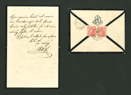 Stamp of Austria » Bohemia (Böhmen) Austria, Österreich, BÖHMEN, Trauerzierkuvert + Briefpapier ZDIBY RECOMANDIRT