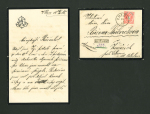 Stamp of Austria » Bohemia (Böhmen) Austria, Österreich, BÖHMEN, Trauerzierkuvert + Briefpapier ZDIBY RECOMANDIRT