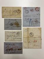 Stamp of Large Lots and Collections 1820s-70s, group of 27 pre-stamp covers mostly between Austria and the UK a well as Germany