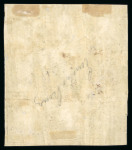 1859 1 Gr. Plate III, olive-green (verde oliva), magnificent used block of nine (3 × 3), with fine to very fine margins throughout. Fresh and exceptionally well preserved, signed in full on the reverse by Emilio Diena.  
