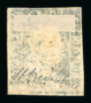 1859 2 Gr. Plate III, deep blue (azzurro cupo), with four good to large margins. Exceptionally fresh, with large part original gum.  A very rare unused stamp, representing a shade unlisted in Sassone. Of outstanding rari