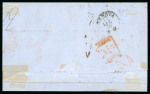 Stamp of Italian States » Sicily » 5 Grana, Plate I » Covers Sicily 1859 5Gr plate I, vermiglio four singles and 2Gr cover to Torino