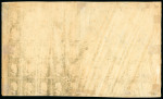 1859 10 Gr., indigo (indaco), top sheet marginal block of fifty, with three large even margins and a close but clear margin at foot. Largely unused without gum, the gum having dried out. Central vertical fold between the