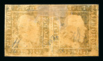 1859 10 Gr., indigo (indaco), horizontal pair with good to close margins, position 33-34. Fresh mint example with original brownish gum.  A scarce and attractive multiple, displaying excellent freshness, rich colour and 