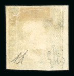 1859 10 Gr., deep blue (azzurro cupo), position 21 showing retouch (completed upper right corner), left sheet marginal example with the other margins good. Fresh unused example without gum.  A scarce and attractive examp