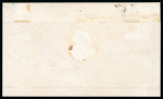 Stamp of Italian States » Sicily » 1/2 Grano, Plate I » Covers Sicily 1859 1/2Gr plate I light yellow-orange pair and 5Gr plate I dark carmine on 1859 outer letter sheet from Palermo
