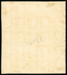 Stamp of Italian States » Sicily » 1/2 Grano, Plate I » Stamps Sicily 1859 1/2 Gr. plate I, white paper (PA) orange (arancio), left-hand mint sheet marginal block of 25