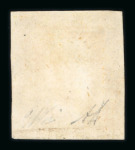 1859 1/2 Gr. plate I, porous paper (NA) orange (arancio), fine four-margined used example, scarce (Sassone 1a, €2'400).  Expertise: Cert. Alberto. Diena (1967).