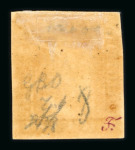 1859 1/2 Gr. plate I, porous paper (NA) orange (arancio), position 19 retouch (above head at right), four good even margins fresh, mint with original brownish gum, very fine and scarce, signed "AD" Alberto Diena.