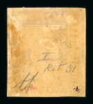 1859 1/2Gr plate I, porous paper (NA) arancio, position 31 retouch (line over 'A' of 'Della'), fine good to large margins, fresh mint with original brownish gum, signed "AD" Alberto Diena.  Expertise: Signed "AD" pencil 