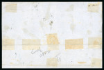 Stamp of Italian States » Sicily » 1/2 Grano, Plate I » Retouches Sicily 1860 entire Girgenti to Palermo with four 1/2Gr pl.1, one with retouch from pos.69