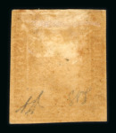 1859 ½ Gr. Plate II, non-porous paper (NA), orange (arancio), with four close margins. Fresh unused example with original brownish gum.  A very fine and scarce example, displaying excellent colour and well-preserved orig