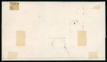 Stamp of Italian States » Sicily » 1 Grano, Plate I » Covers Sicily 1860 outer letter sheet from Leonforte to Palermo with 1859 1Gr plate 1 rust brown and 2Gr, underpaid with "insufficiente"