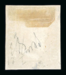 1859 1 Gr. Plate I, state I, rust-brown (bruno ruggine), position 21, with four good even margins. Fine used example.  Expertise: Signed "ED" Emilio Diena