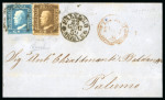 Stamp of Italian States » Sicily » 1 Grano, Plate I » Covers Sicily 1859 cover from Tapani to Palermo with 1859 1Gr bruno ruggine intenso and 2Gr pl.III 