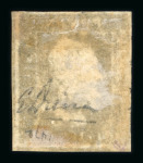 1859 1 Gr. Plate I, position 16, retouch showing extensive work to face, used example. Very fine and extremely rare.   Expertise: Signed E. Diena, Cert. Giacomo Bottacchi, AIEP (2026).