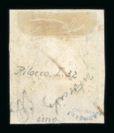 1859 1 Gr. Plate I, rust-brown (bruno ruggine), position 32, showing retouch, two examples, the second with clearer impression. The first is accompanied by A.Diena certificate (1952).  A scarce and highly interesting pai