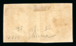 1859 1 Gr. Plate I, state I, rust-brown (bruno ruggine), horizontal pair in position 55 showing retouch at left. Fine used example with four margins, neatly struck with solitary central cancellation, contrary to regulati
