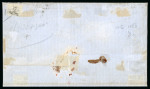 Stamp of Italian States » Sicily » 1 Grano, Plate II » Covers Sicily 1859 (16 May) cover from Leonforte to Palermo, franked 1 Gr. plate II, horizontal right sheet marginal pair