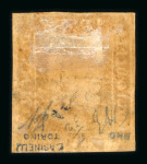 Stamp of Italian States » Sicily » 1 Grano, Plate II » Stamps Sicily 1859 1 Gr. plate II, porous paper (NA) greyish olive green (verde oliva grigiastro), mint position 32 showing double engraving