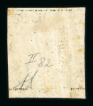 1859 1 Gr. Plate II, greyish olive-green (verde oliva grigiastro), position 82 showing retouch, with large part original gum. A fine and scarce unused example.  Expertise: Signed "AD" Alberto Diena.
